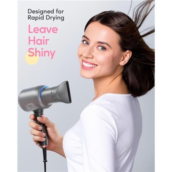 Wavytalk Blow Dryer, Blown Away Ionic Hair Dryer for Curly Hair with Diffuser - Picture 2 of 7